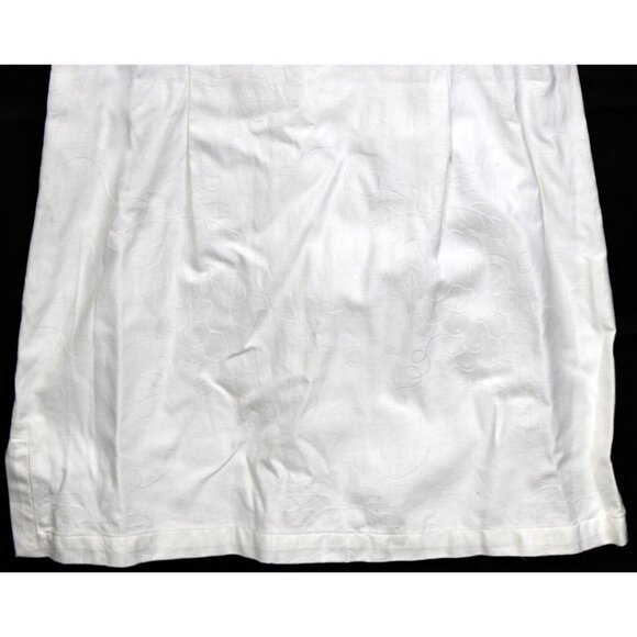 Vtg 1980s Espirit Dress Women White on White Tank Summer Wine Grapes Leaves Vine - Picture 4 of 14